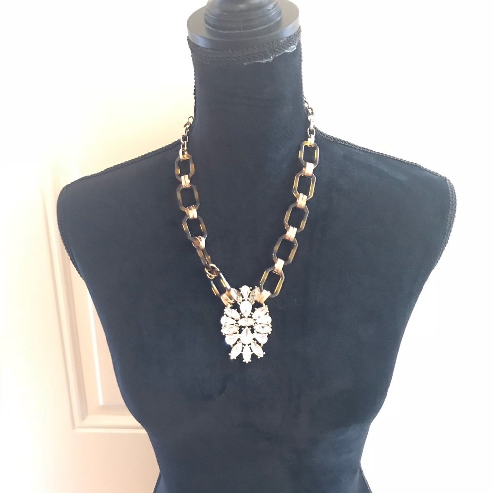 ❌FINAL SALE❌New Animal Print/Rhinestones Necklace❌